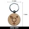 Male with Stroke and Female Sign Transgender Gender Symbol Engraved Wood Round Keychain Tag Charm